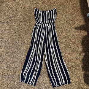 Tilly's Jumpsuit, Size XS, Blue & White Striped